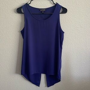 EXPRESS Back Slit Sleeveless Blouse Tank